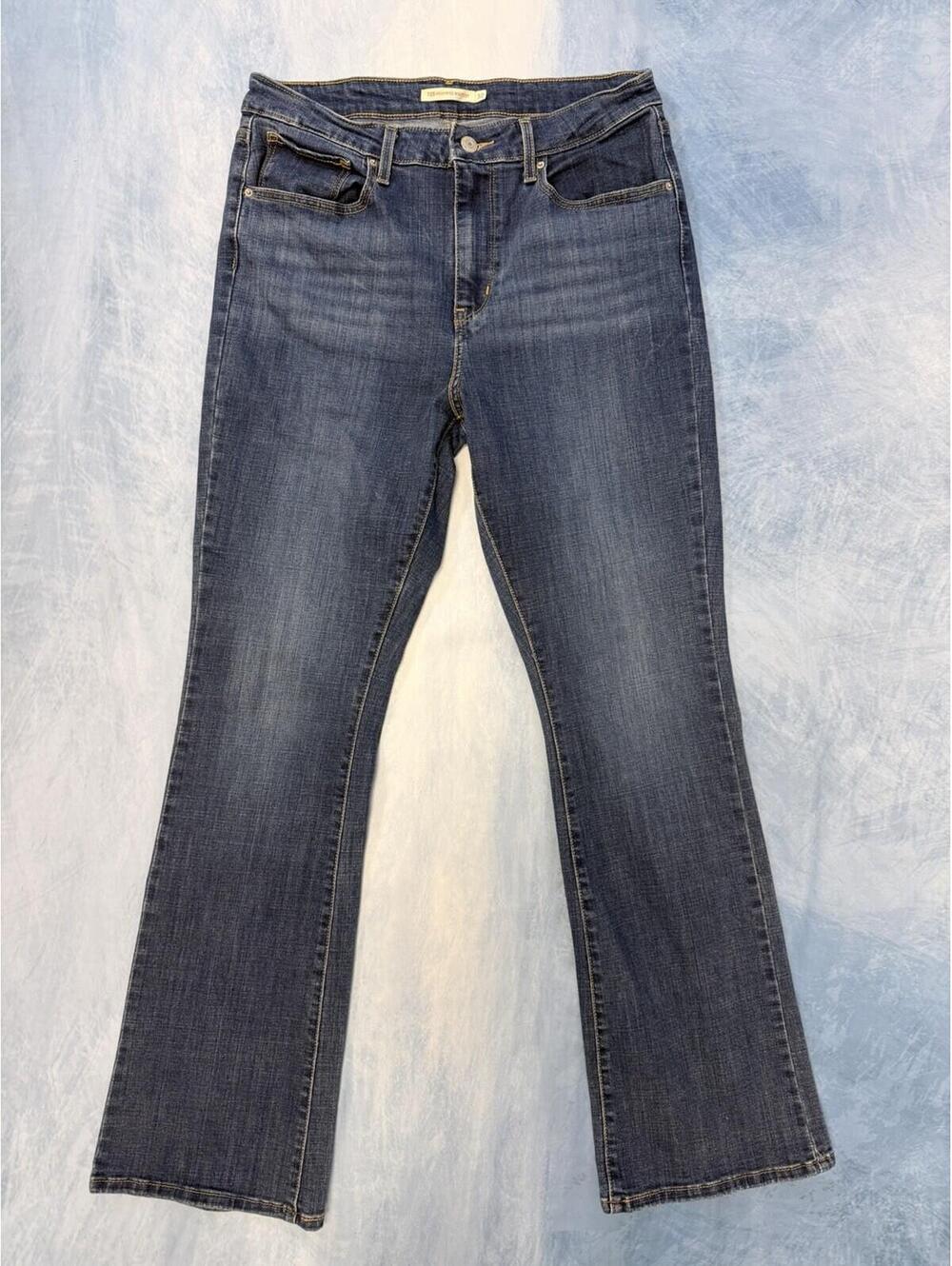 Levis 725 High Rise Bootcut Jeans 32 Women's Dark Blue Wash Size 32 - Picture 6 of 16